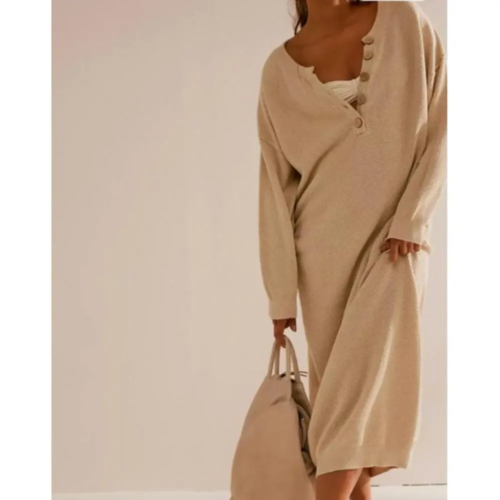 Free people hailee Cream Sweater Dress